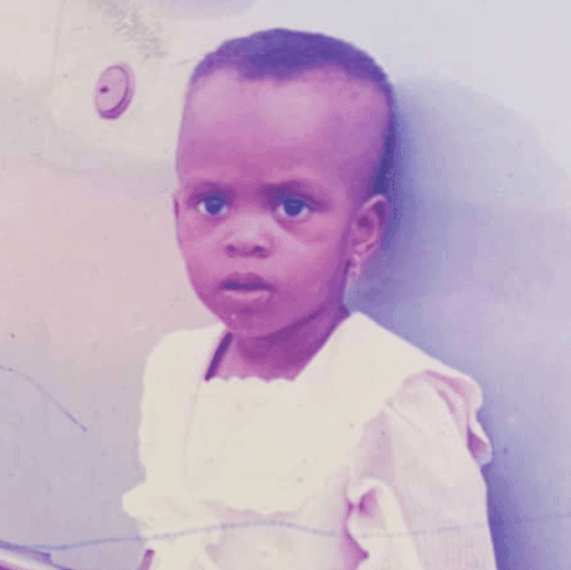 Oshelene as a child